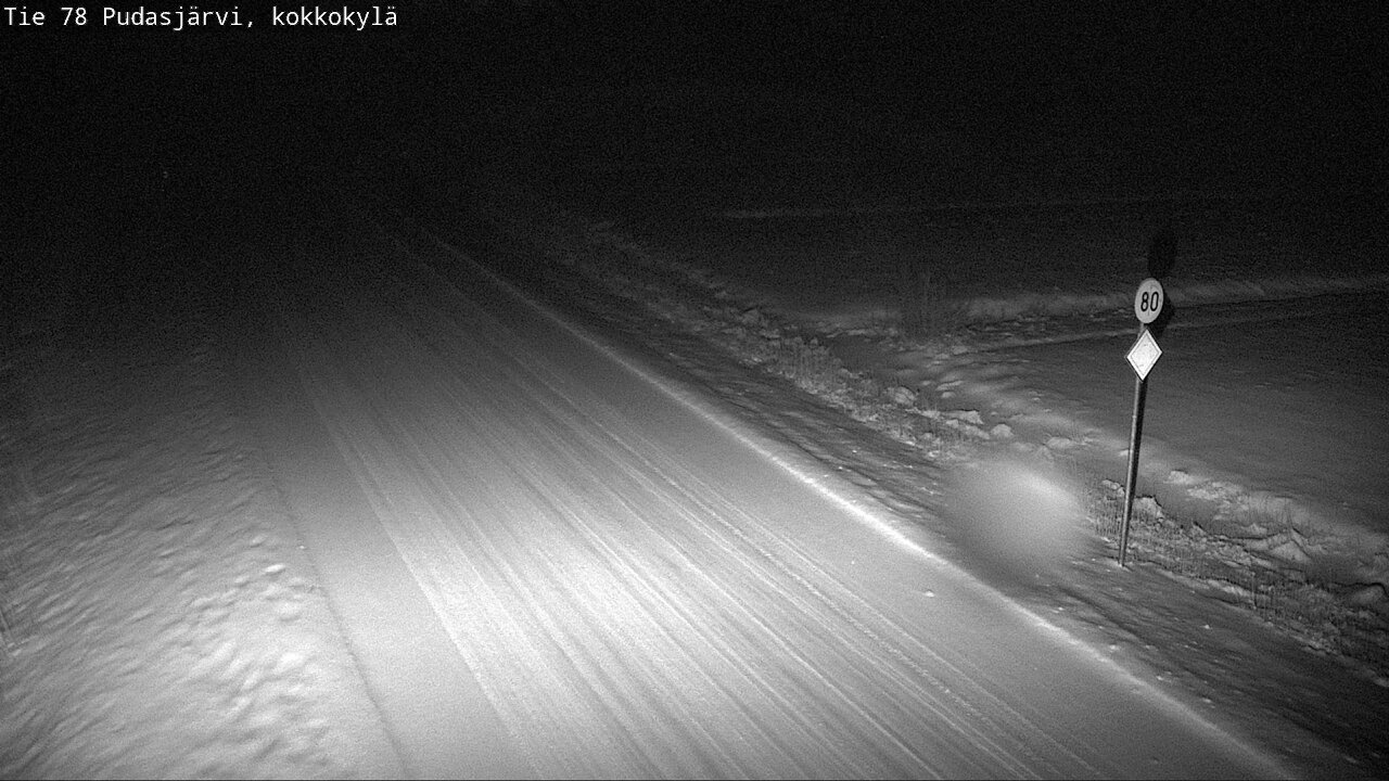 Weather Camera Image Road 78 Pudasjärvi, Kokkokylä, Pudasjärvi, Pohjois-Pohjanmaa