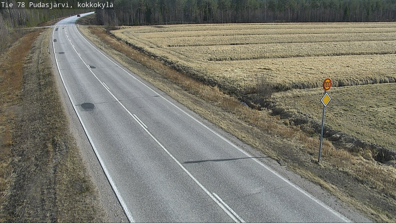 Weather Camera Image Road 78 Pudasjärvi, Kokkokylä, Pudasjärvi, Pohjois-Pohjanmaa
