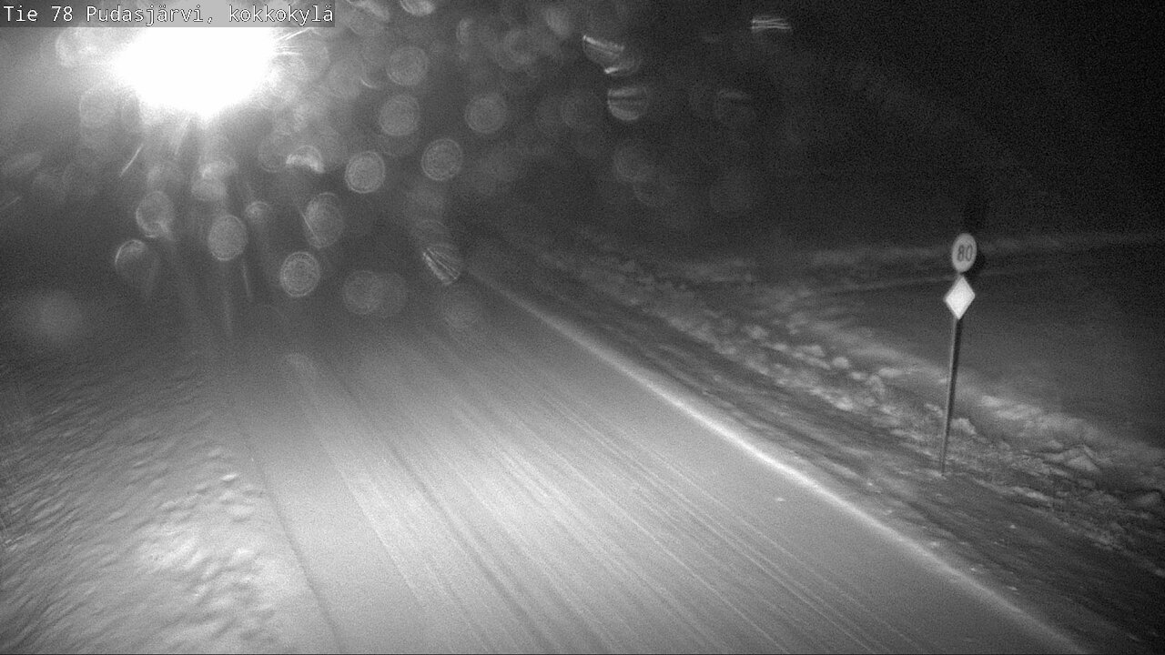 Weather Camera Image Road 78 Pudasjärvi, Kokkokylä, Pudasjärvi, Pohjois-Pohjanmaa