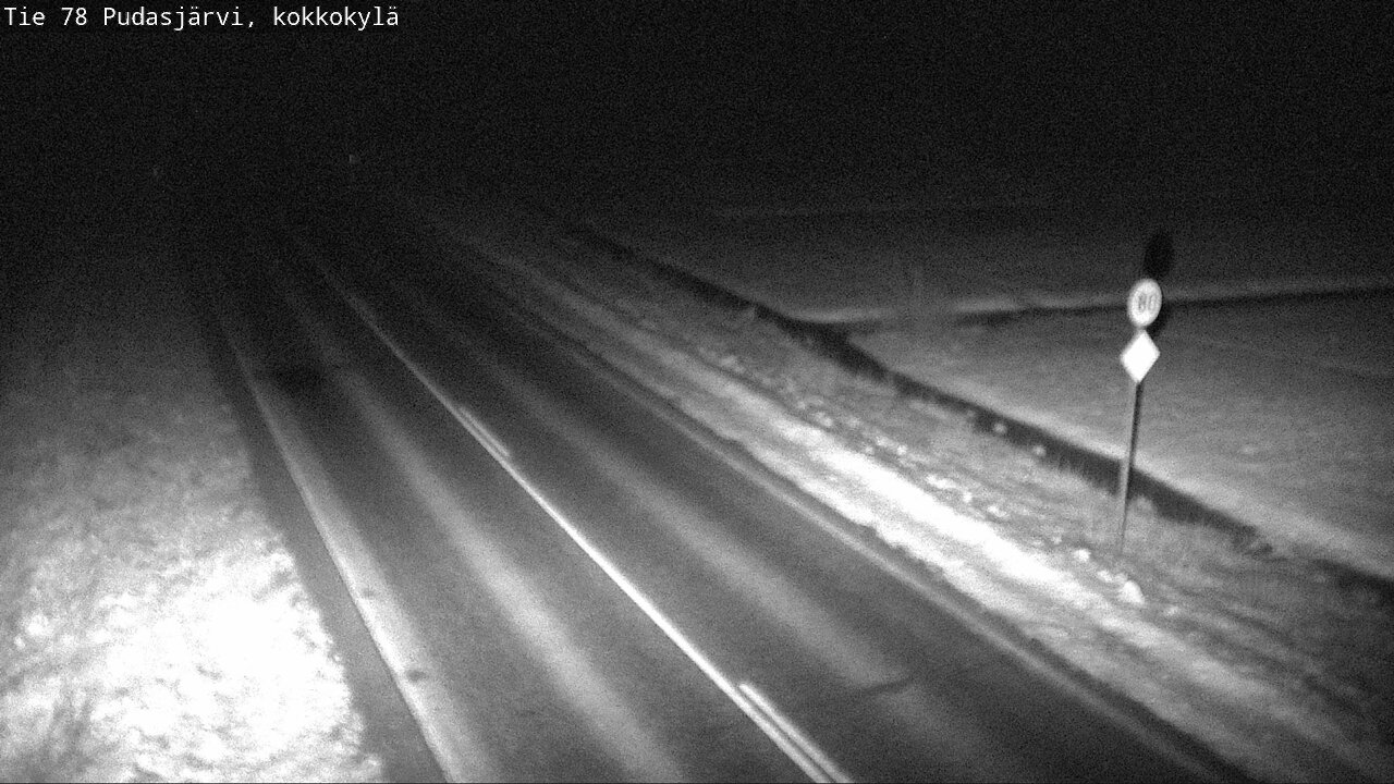 Weather Camera Image Road 78 Pudasjärvi, Kokkokylä, Pudasjärvi, Pohjois-Pohjanmaa