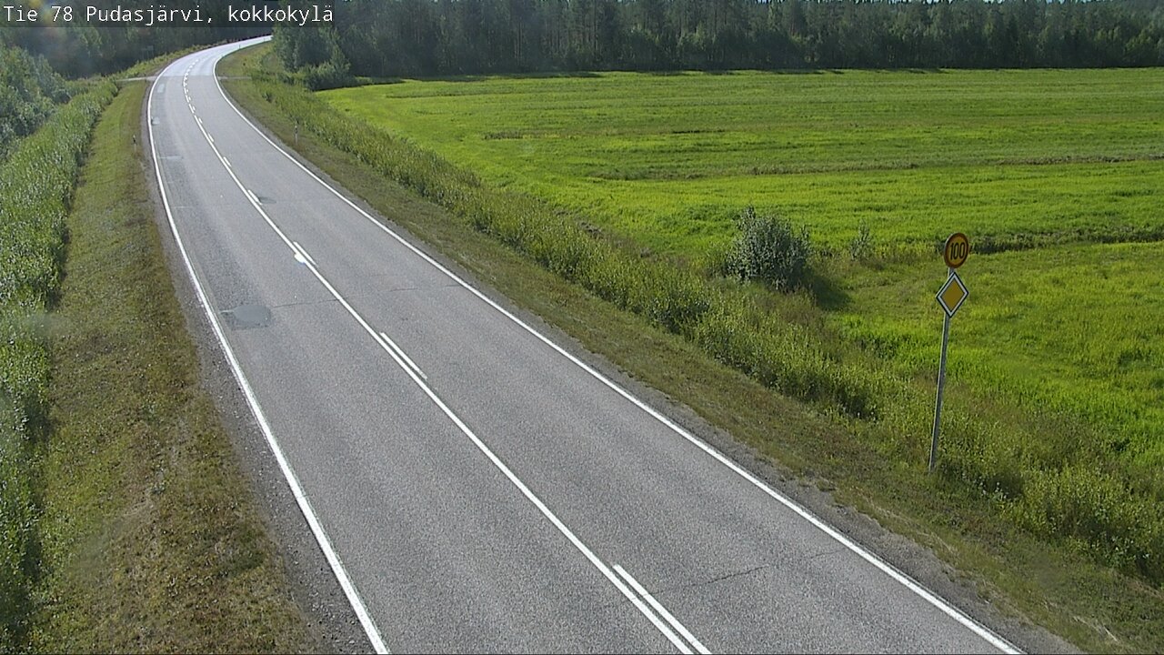 Weather Camera Image Road 78 Pudasjärvi, Kokkokylä, Pudasjärvi, Pohjois-Pohjanmaa