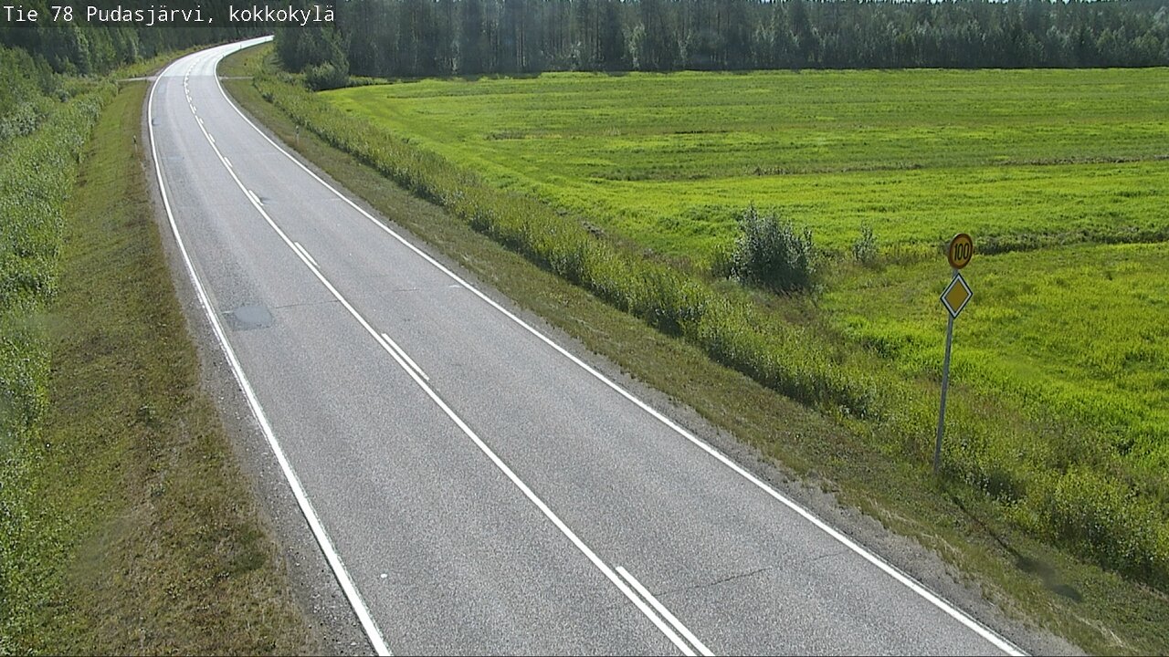 Weather Camera Image Road 78 Pudasjärvi, Kokkokylä, Pudasjärvi, Pohjois-Pohjanmaa