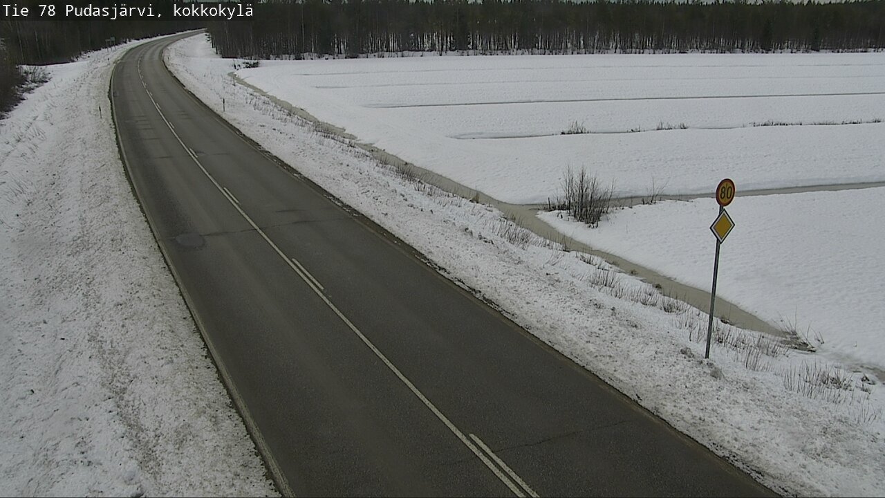 Kelikamerat Kuva Tie 78 Pudasjärvi, Kokkokylä, Pudasjärvi, Pohjois-Pohjanmaa