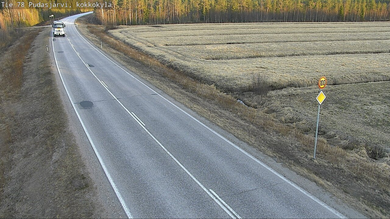 Weather Camera Image Road 78 Pudasjärvi, Kokkokylä, Pudasjärvi, Pohjois-Pohjanmaa
