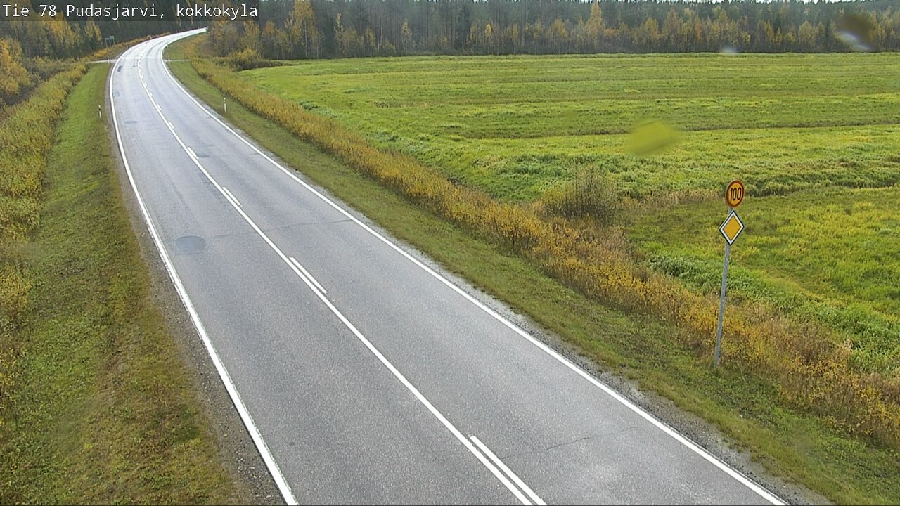 Weather Camera Image Road 78 Pudasjärvi, Kokkokylä, Pudasjärvi, Pohjois-Pohjanmaa
