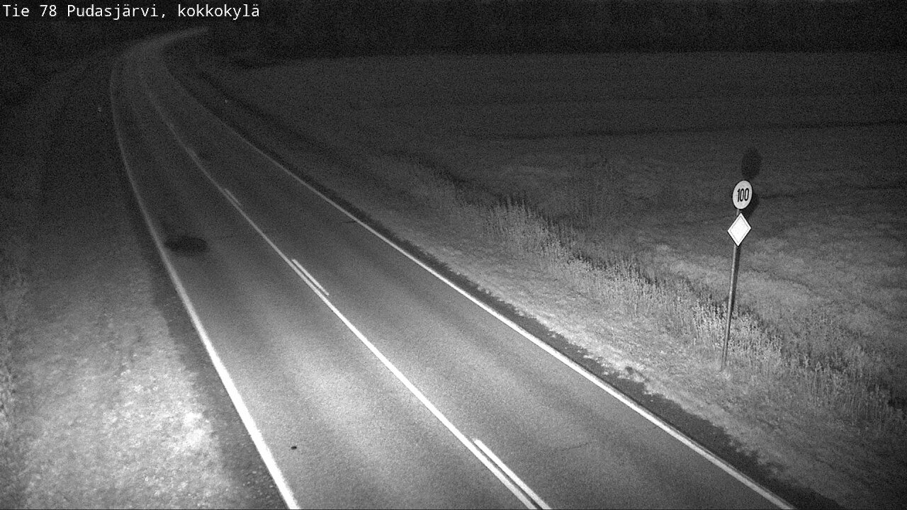 Weather Camera Image Road 78 Pudasjärvi, Kokkokylä, Pudasjärvi, Pohjois-Pohjanmaa