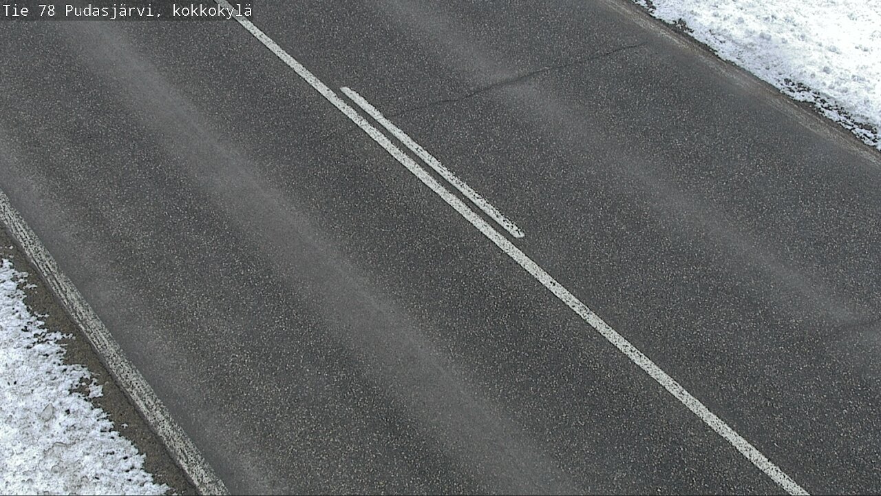 Weather Camera Image Väg 78 Pudasjärvi, Kokkokylä, Pudasjärvi, Pohjois-Pohjanmaa
