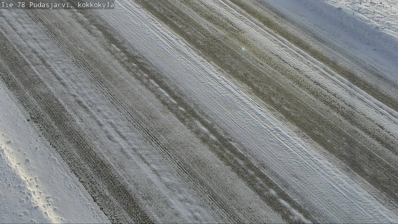 Weather Camera Image Väg 78 Pudasjärvi, Kokkokylä, Pudasjärvi, Pohjois-Pohjanmaa