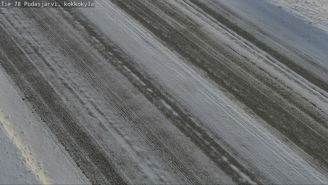 Weather Camera Image Väg 78 Pudasjärvi, Kokkokylä, Pudasjärvi, Pohjois-Pohjanmaa