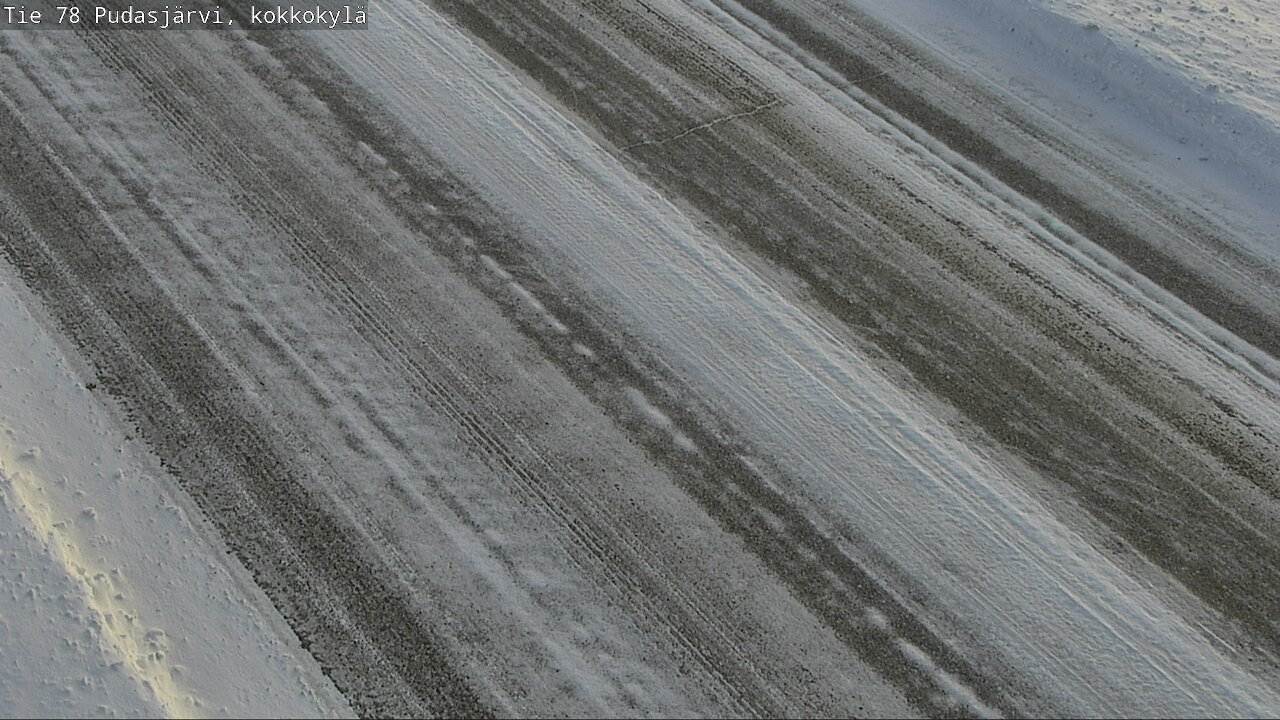 Weather Camera Image Road 78 Pudasjärvi, Kokkokylä, Pudasjärvi, Pohjois-Pohjanmaa