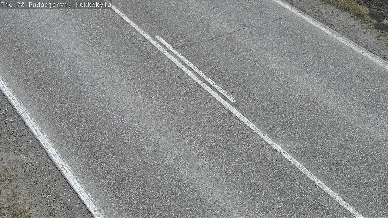 Weather Camera Image Road 78 Pudasjärvi, Kokkokylä, Pudasjärvi, Pohjois-Pohjanmaa