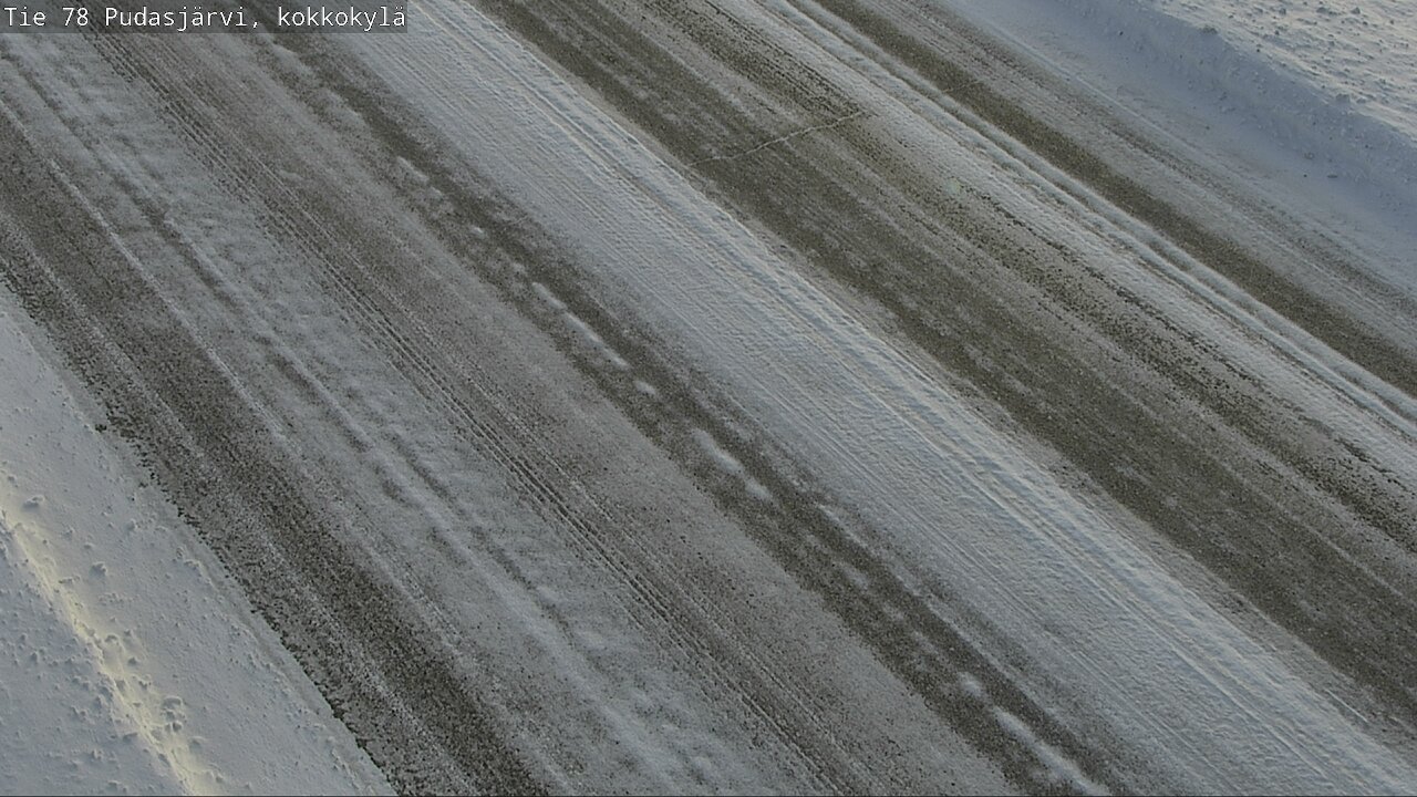 Weather Camera Image Väg 78 Pudasjärvi, Kokkokylä, Pudasjärvi, Pohjois-Pohjanmaa