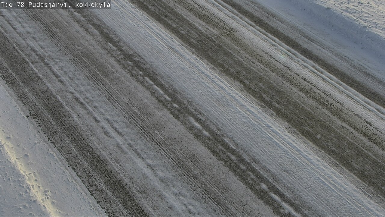 Weather Camera Image Väg 78 Pudasjärvi, Kokkokylä, Pudasjärvi, Pohjois-Pohjanmaa