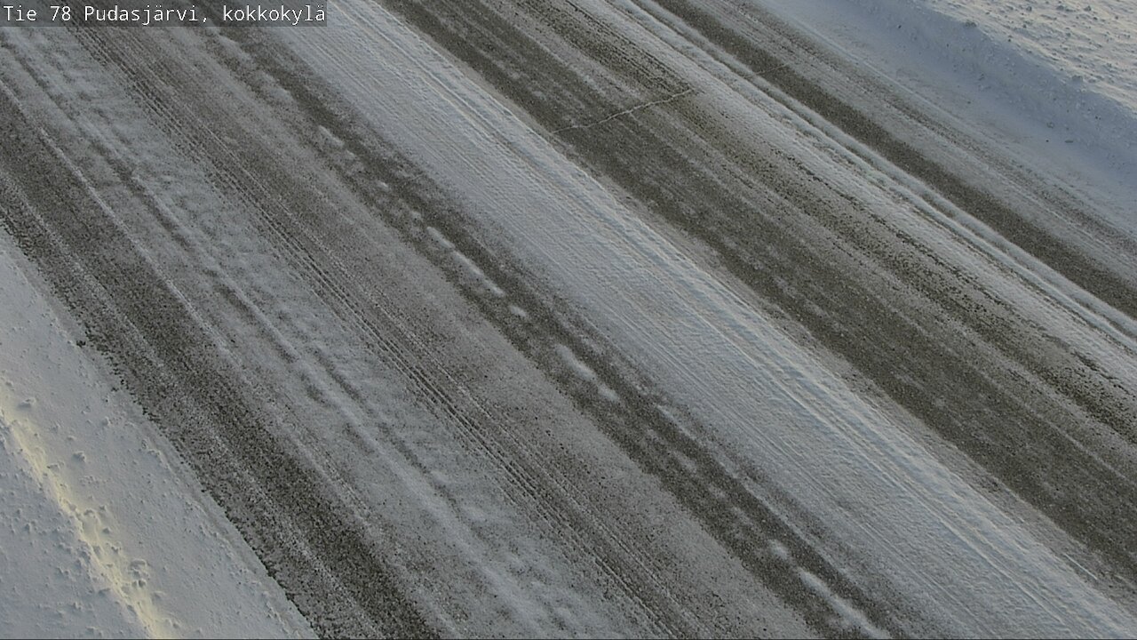 Weather Camera Image Väg 78 Pudasjärvi, Kokkokylä, Pudasjärvi, Pohjois-Pohjanmaa