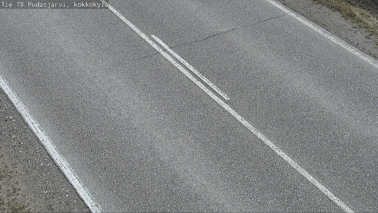 Weather Camera Image Road 78 Pudasjärvi, Kokkokylä, Pudasjärvi, Pohjois-Pohjanmaa