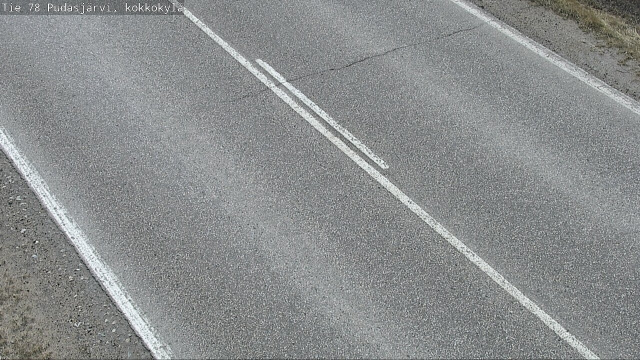 Weather Camera Image Road 78 Pudasjärvi, Kokkokylä, Pudasjärvi, Pohjois-Pohjanmaa