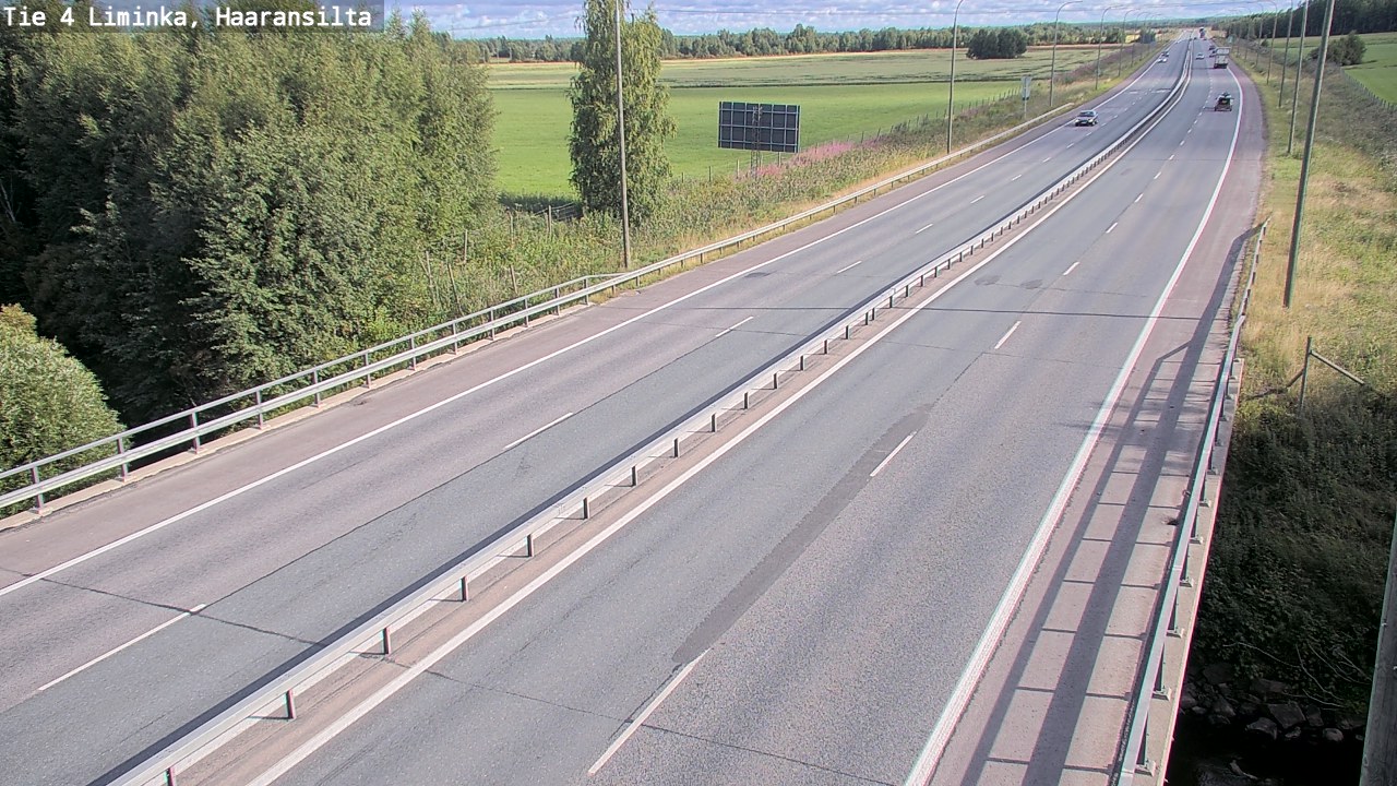 Weather Camera Image Väg 4 Limingo, Haaransilta, Liminka, Pohjois-Pohjanmaa