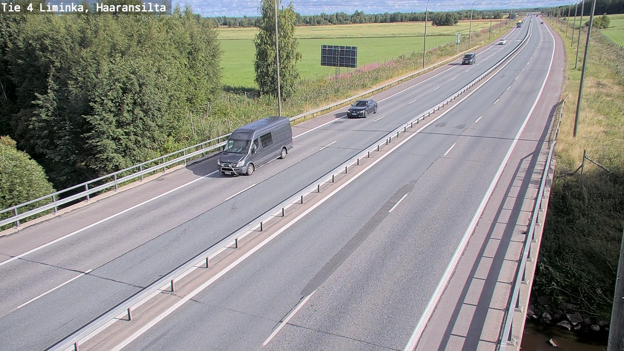 Weather Camera Image Väg 4 Limingo, Haaransilta, Liminka, Pohjois-Pohjanmaa