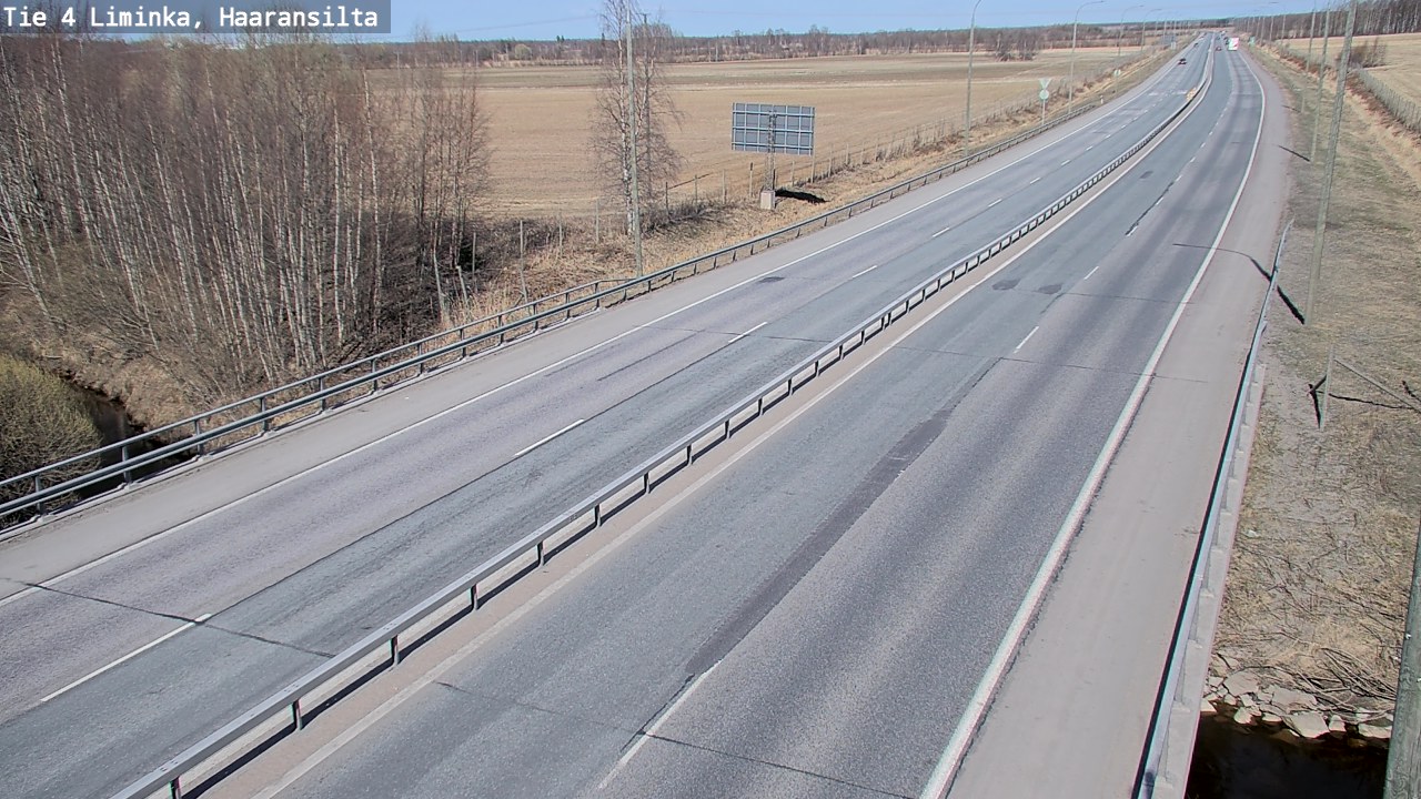 Weather Camera Image Road 4 Liminka, Haaransilta, Liminka, Pohjois-Pohjanmaa