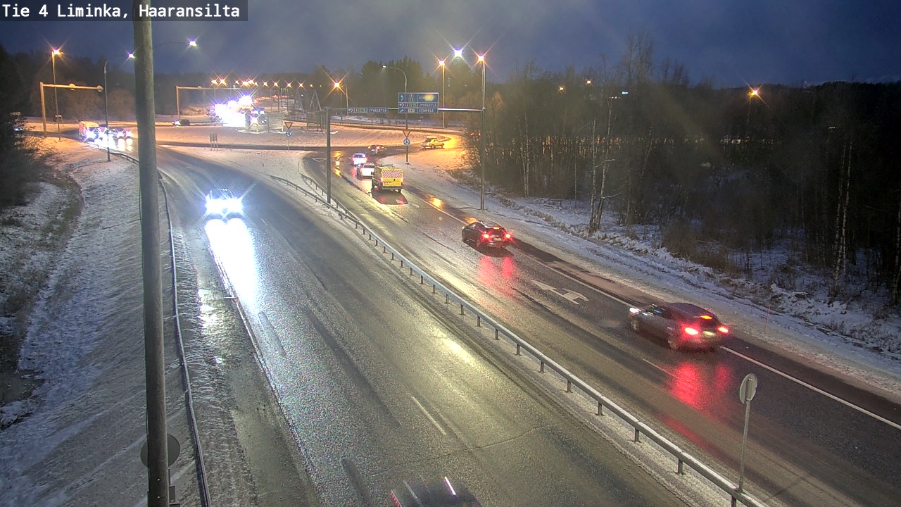 Weather Camera Image Väg 4 Limingo, Haaransilta, Liminka, Pohjois-Pohjanmaa