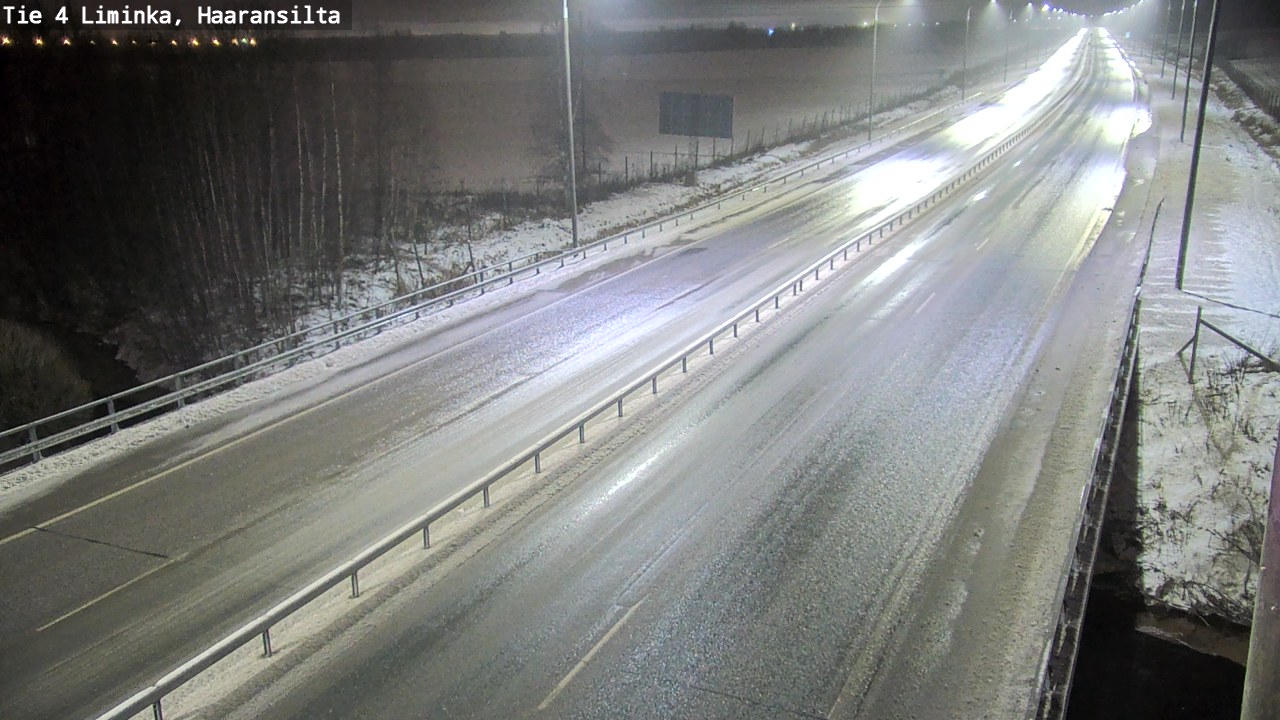 Weather Camera Image Väg 4 Limingo, Haaransilta, Liminka, Pohjois-Pohjanmaa