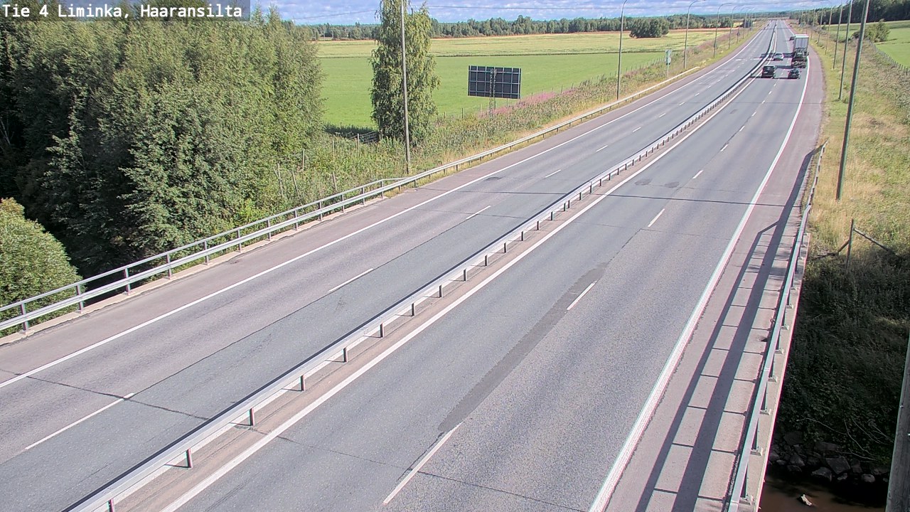 Weather Camera Image Väg 4 Limingo, Haaransilta, Liminka, Pohjois-Pohjanmaa