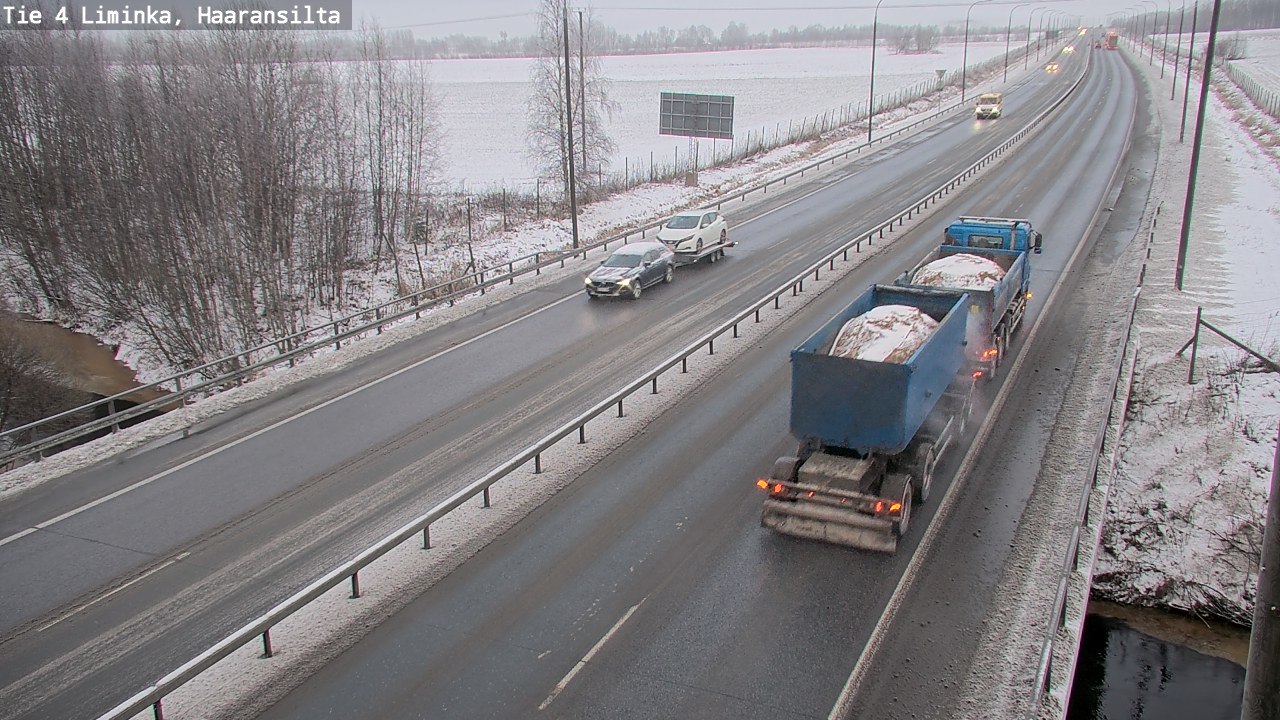 Weather Camera Image Road 4 Liminka, Haaransilta, Liminka, Pohjois-Pohjanmaa
