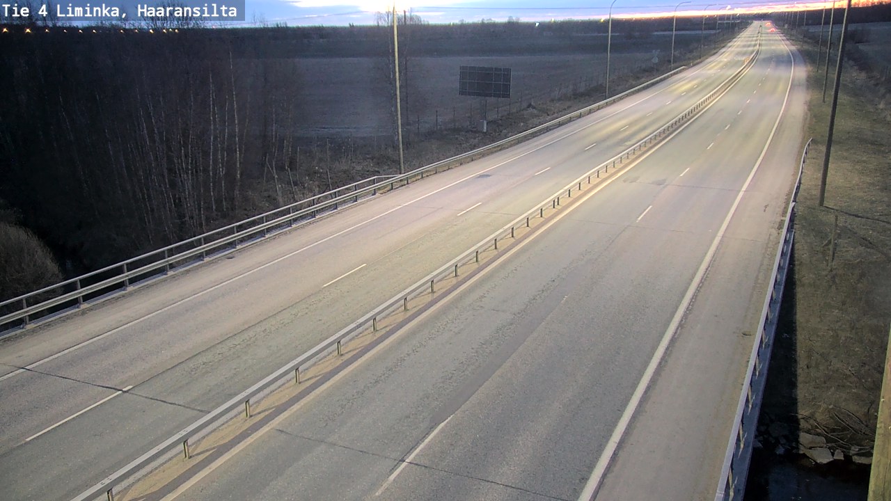 Weather Camera Image Road 4 Liminka, Haaransilta, Liminka, Pohjois-Pohjanmaa