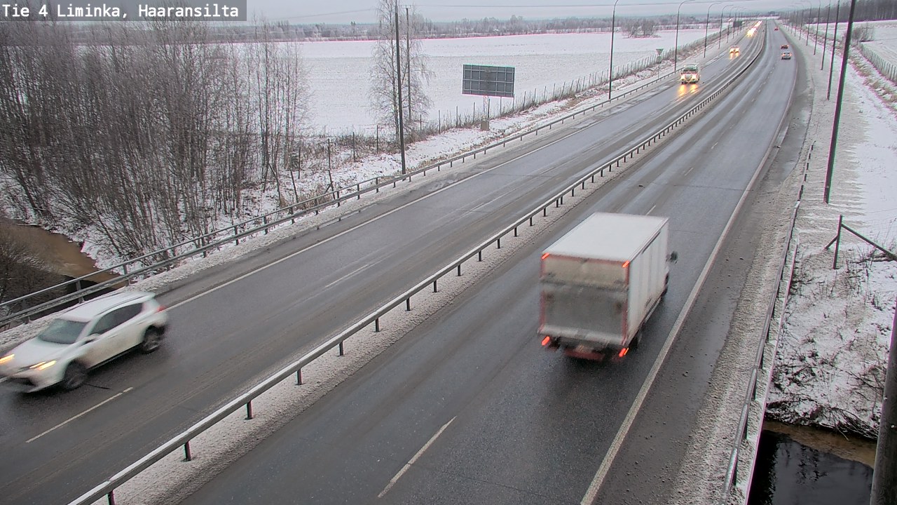 Weather Camera Image Väg 4 Limingo, Haaransilta, Liminka, Pohjois-Pohjanmaa
