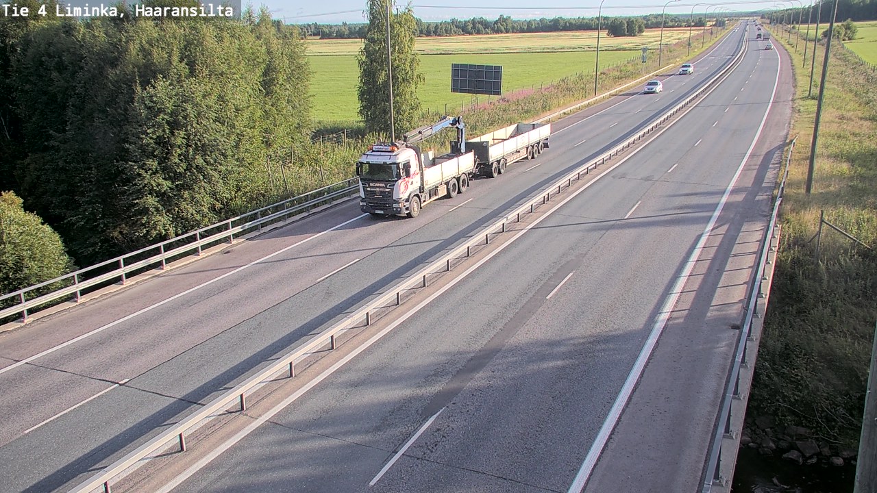 Weather Camera Image Väg 4 Limingo, Haaransilta, Liminka, Pohjois-Pohjanmaa