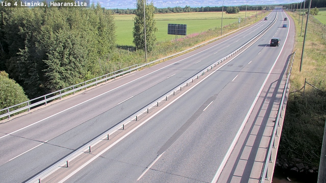 Weather Camera Image Väg 4 Limingo, Haaransilta, Liminka, Pohjois-Pohjanmaa
