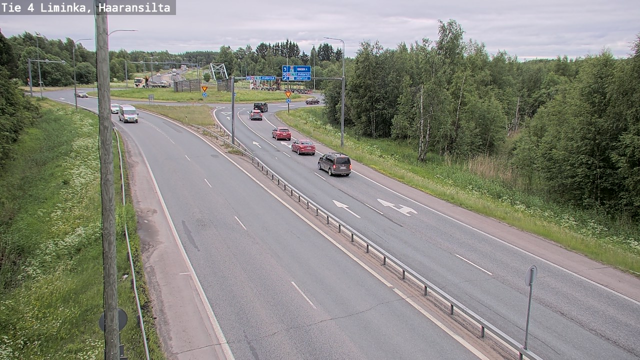Weather Camera Image Väg 4 Limingo, Haaransilta, Liminka, Pohjois-Pohjanmaa