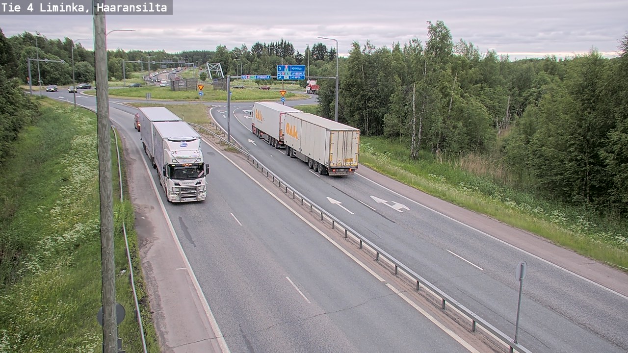Weather Camera Image Väg 4 Limingo, Haaransilta, Liminka, Pohjois-Pohjanmaa