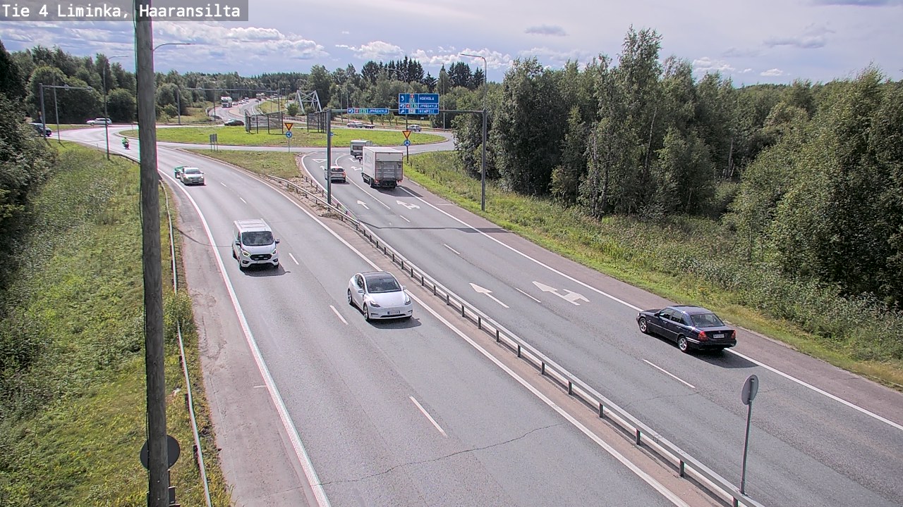 Weather Camera Image Väg 4 Limingo, Haaransilta, Liminka, Pohjois-Pohjanmaa