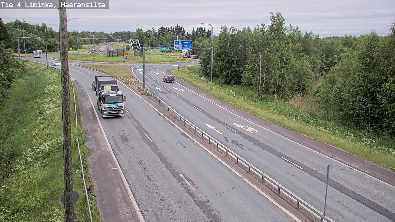 Weather Camera Image Väg 4 Limingo, Haaransilta, Liminka, Pohjois-Pohjanmaa