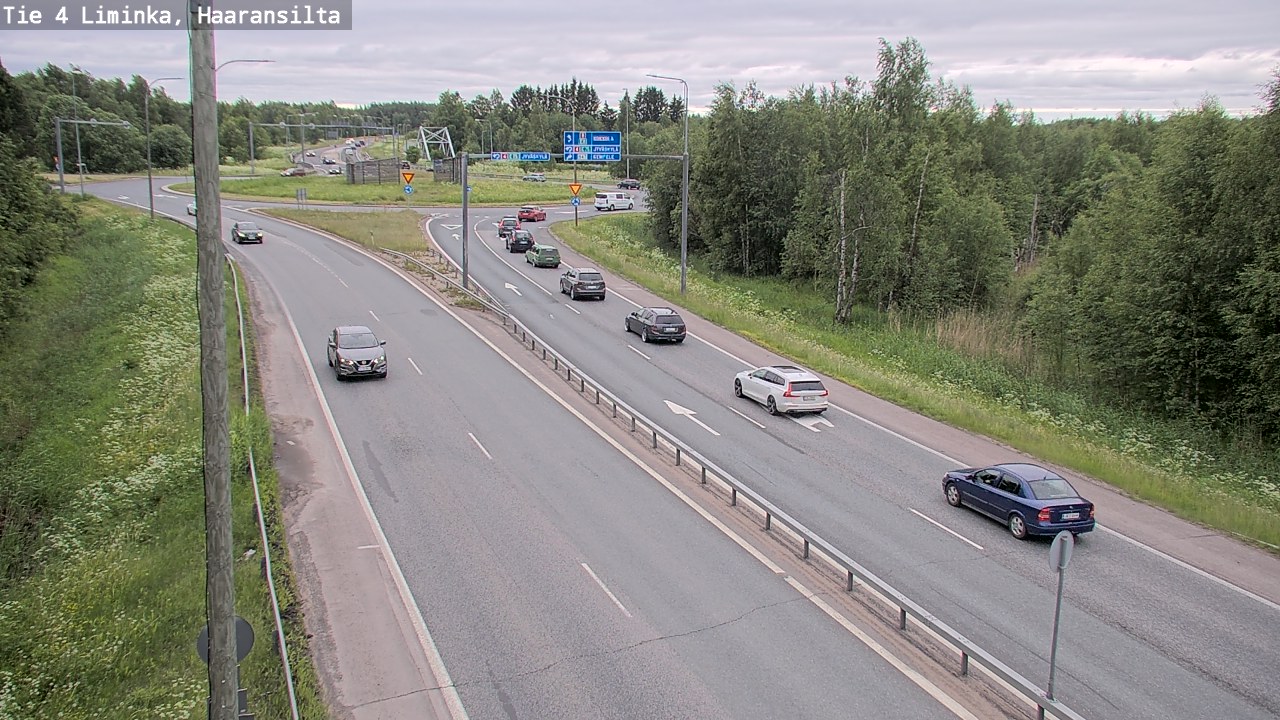 Weather Camera Image Väg 4 Limingo, Haaransilta, Liminka, Pohjois-Pohjanmaa