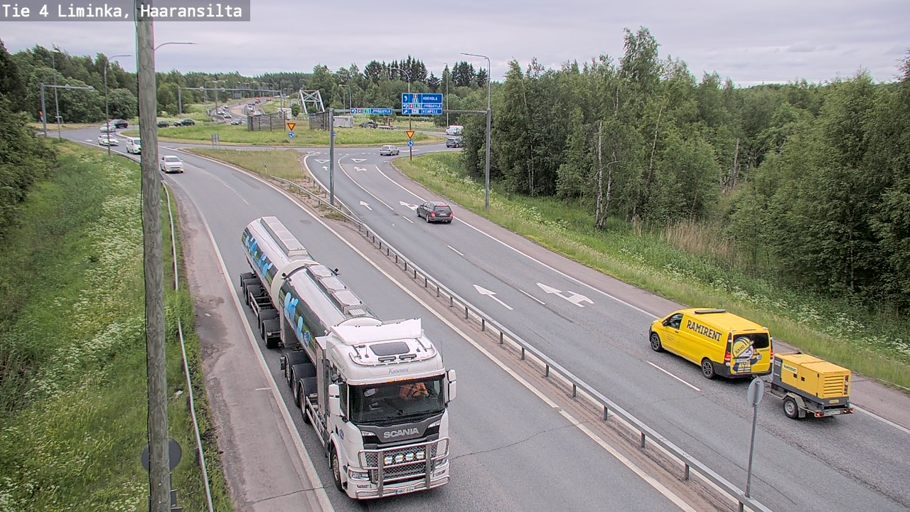 Weather Camera Image Väg 4 Limingo, Haaransilta, Liminka, Pohjois-Pohjanmaa