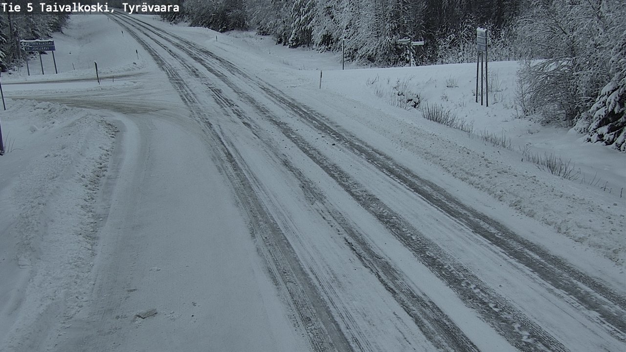Weather Camera Image Road 5 Taivalkoski, Tyrävaara, Taivalkoski, Pohjois-Pohjanmaa