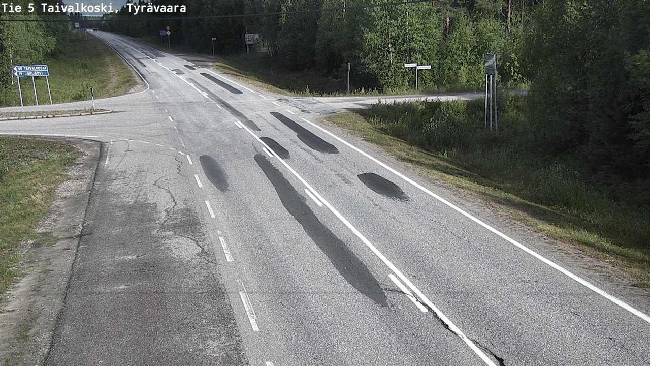Kelikamerat Kuva Tie 5 Taivalkoski, Tyrävaara, Taivalkoski, Pohjois-Pohjanmaa