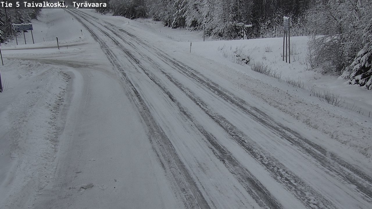Weather Camera Image Road 5 Taivalkoski, Tyrävaara, Taivalkoski, Pohjois-Pohjanmaa