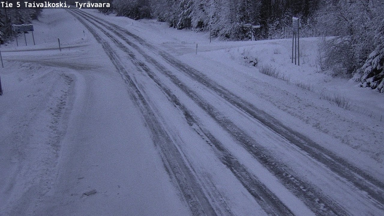 Weather Camera Image Väg 5 Taivalkoski, Tyrävaara, Taivalkoski, Pohjois-Pohjanmaa