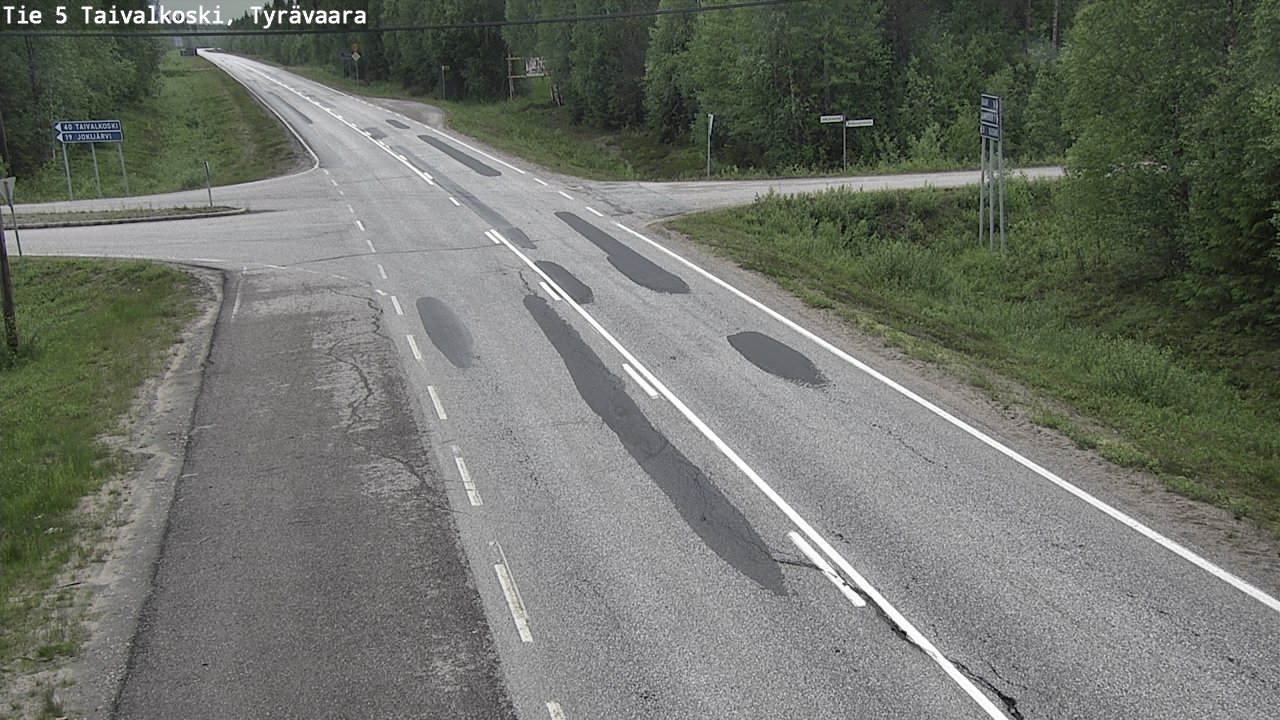 Kelikamerat Kuva Tie 5 Taivalkoski, Tyrävaara, Taivalkoski, Pohjois-Pohjanmaa