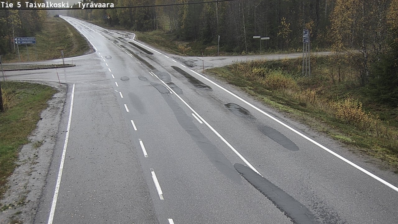 Weather Camera Image Väg 5 Taivalkoski, Tyrävaara, Taivalkoski, Pohjois-Pohjanmaa