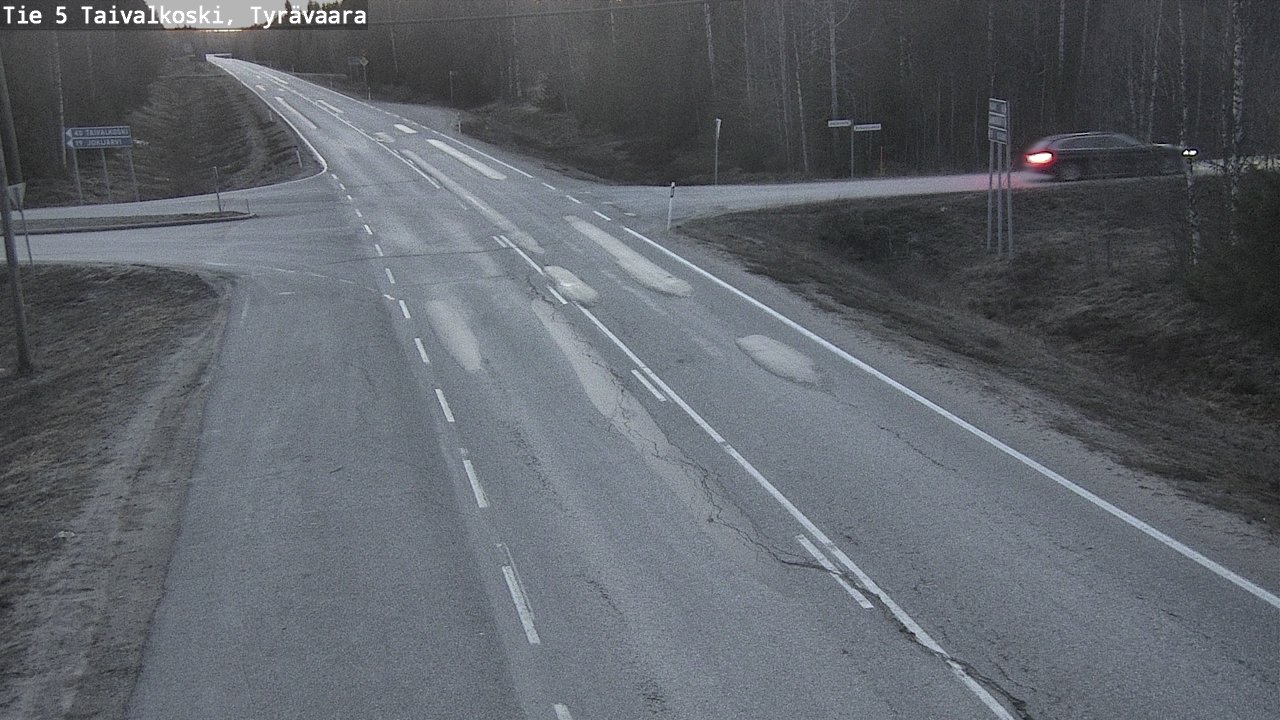 Weather Camera Image Road 5 Taivalkoski, Tyrävaara, Taivalkoski, Pohjois-Pohjanmaa