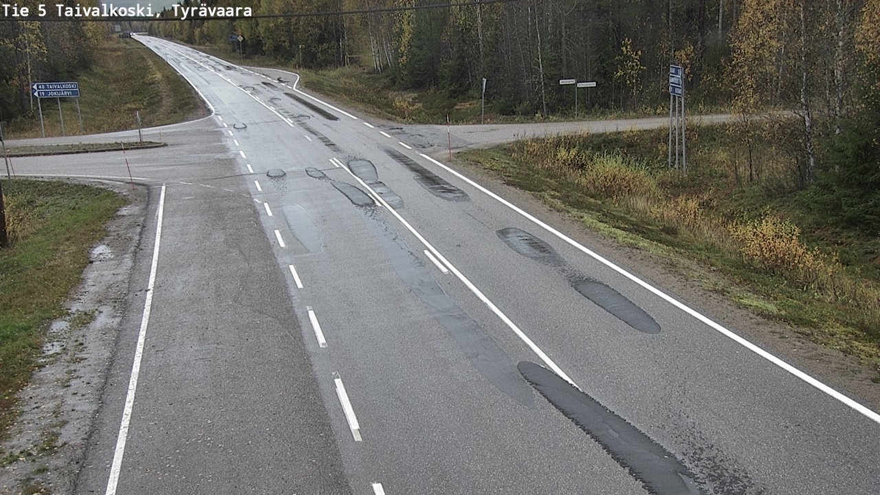 Weather Camera Image Väg 5 Taivalkoski, Tyrävaara, Taivalkoski, Pohjois-Pohjanmaa