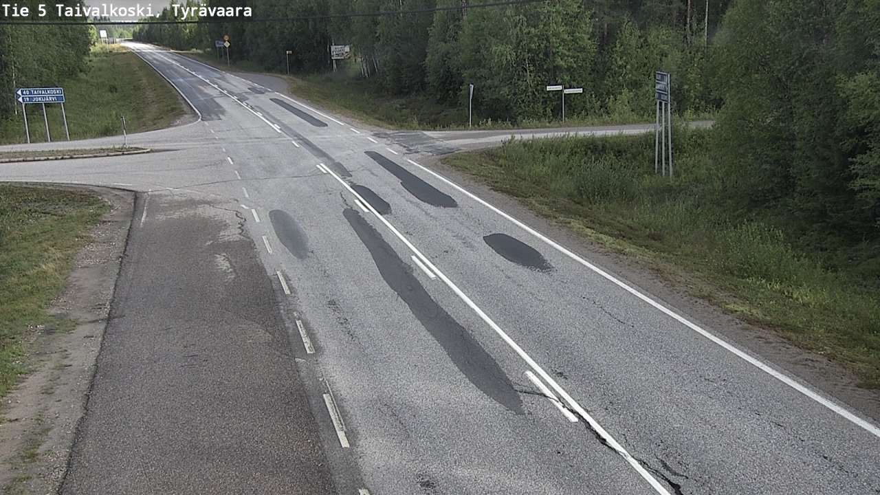 Kelikamerat Kuva Tie 5 Taivalkoski, Tyrävaara, Taivalkoski, Pohjois-Pohjanmaa