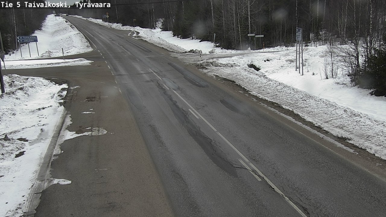 Weather Camera Image Road 5 Taivalkoski, Tyrävaara, Taivalkoski, Pohjois-Pohjanmaa