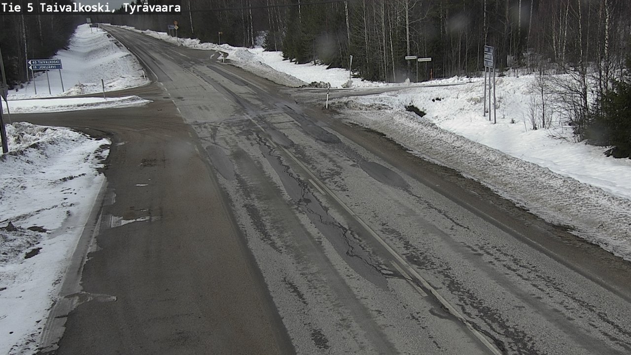 Weather Camera Image Road 5 Taivalkoski, Tyrävaara, Taivalkoski, Pohjois-Pohjanmaa