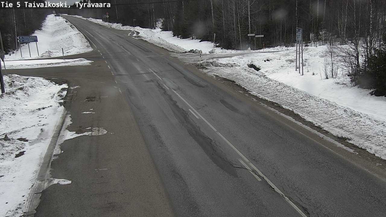 Weather Camera Image Road 5 Taivalkoski, Tyrävaara, Taivalkoski, Pohjois-Pohjanmaa