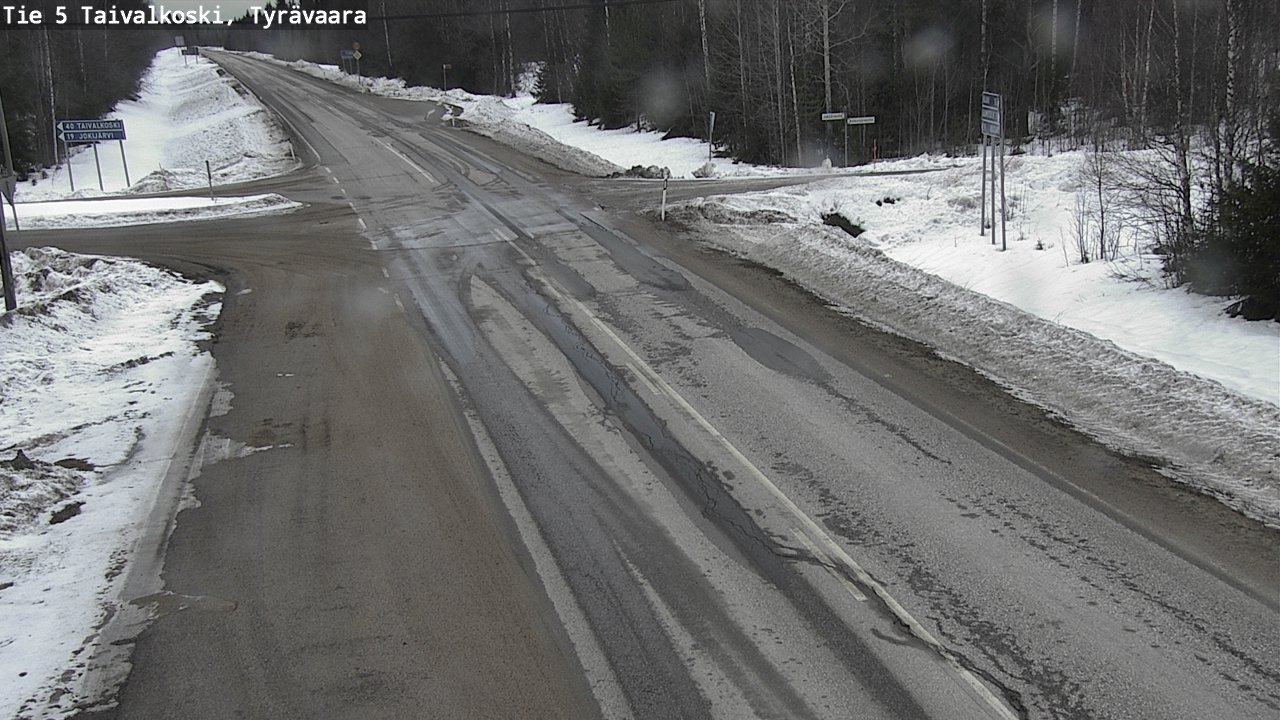 Weather Camera Image Road 5 Taivalkoski, Tyrävaara, Taivalkoski, Pohjois-Pohjanmaa